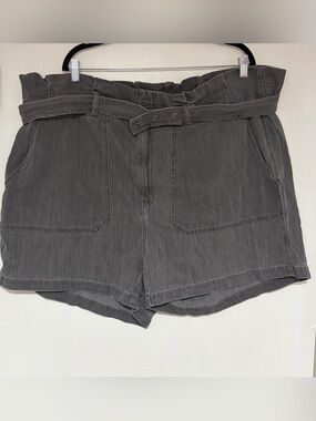 Madewell Women’s Gray Paperbag Waist Plus Size Jean Shorts Size 37 NWT